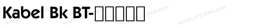 Kabel Bk BT字体转换